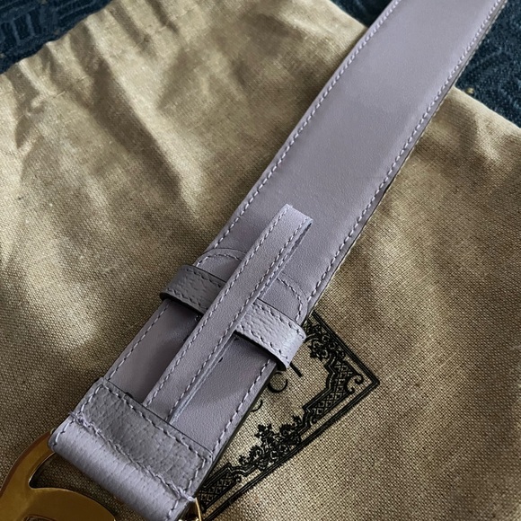 GUCCI GG PURPLE+BEIGE JUMBO CANVAS & LEATHER BELT Plus Size 105 + dust bag. - Picture 10 of 12